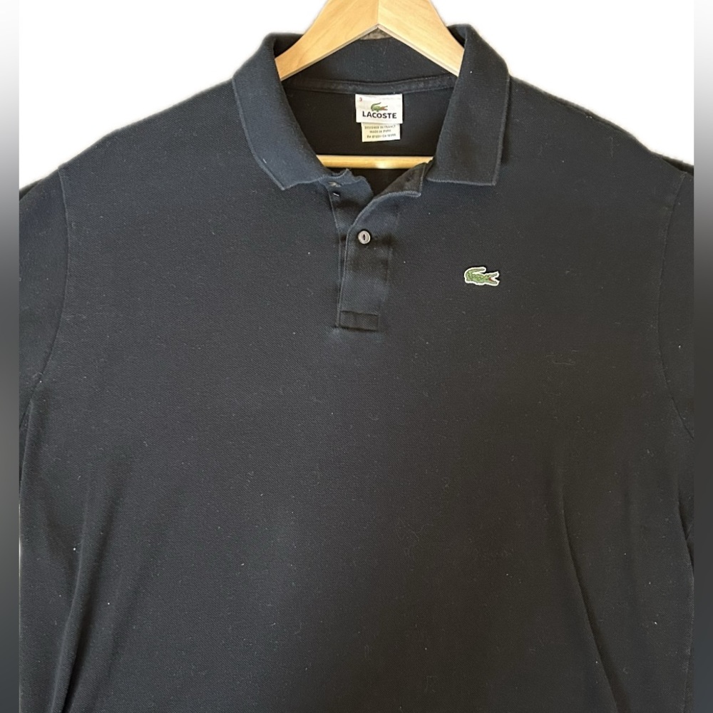 Men’s Lacoste size 9 black polo